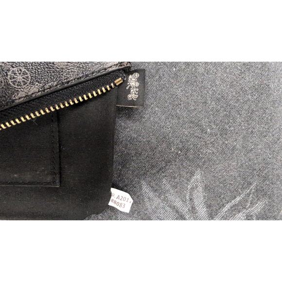 Coach corner zip black gray carriage wristlet wallet - Picture 10 of 11